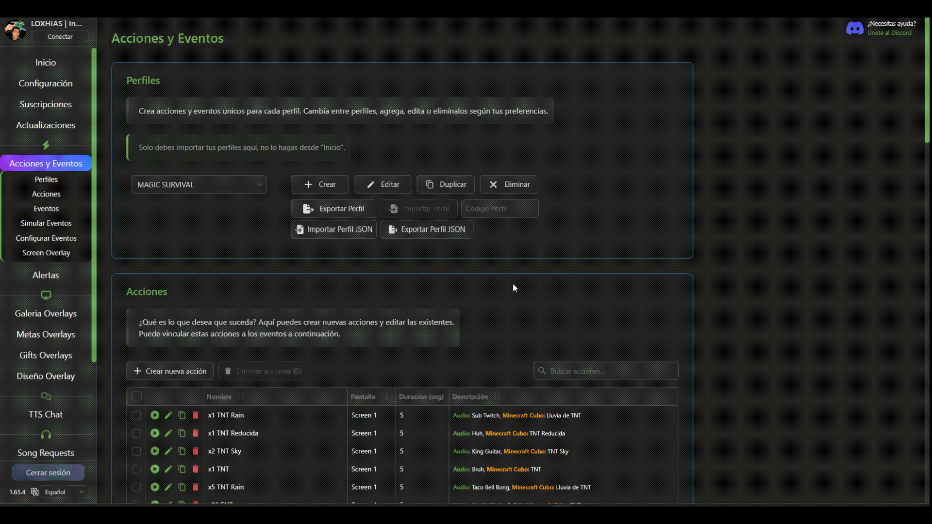 Interactive app in action